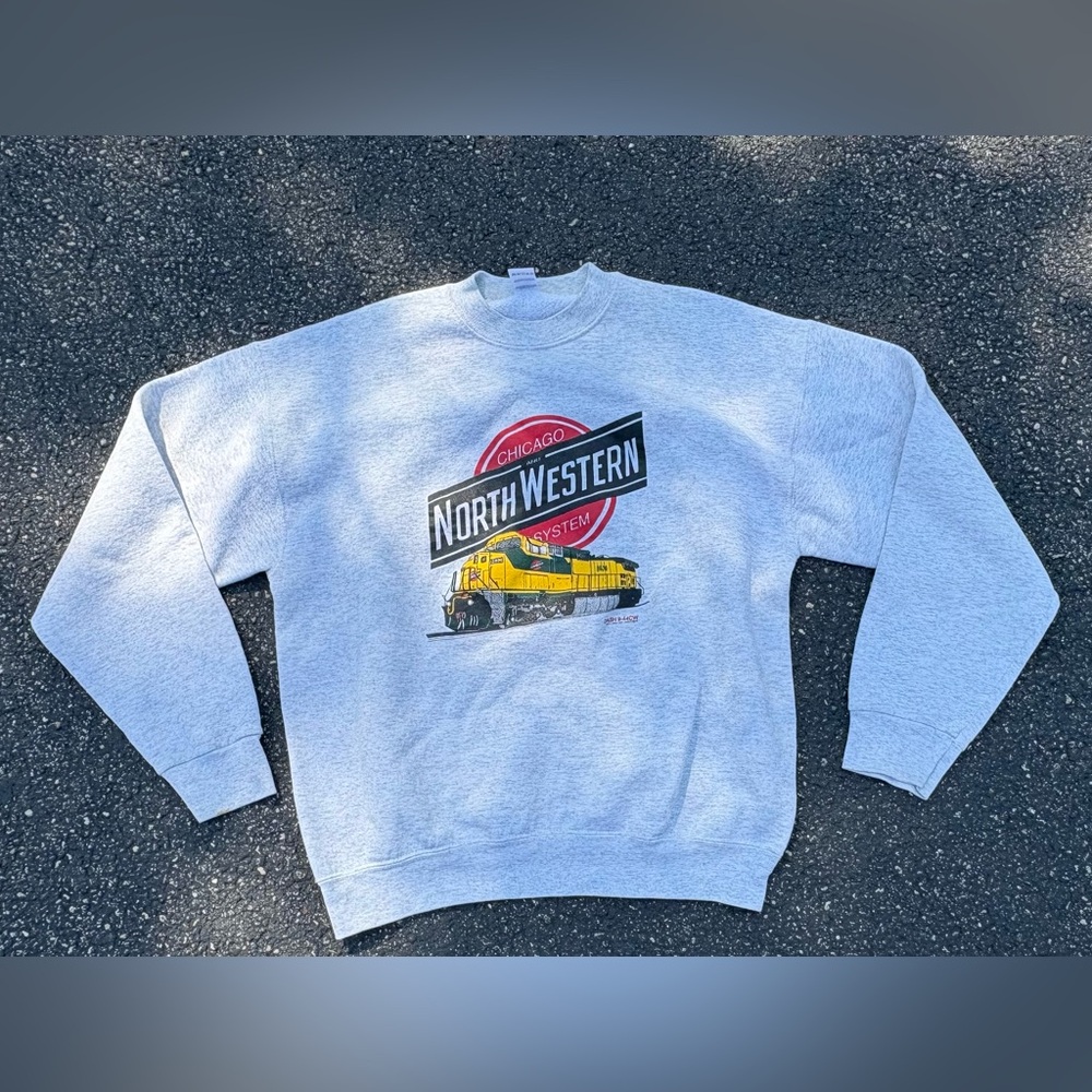 Chicago | Northwestern | Trains |  Authentic | Railroad | Sweatshirt | Size XXL